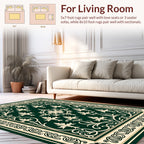 Elegant Ivory Leaf Scrollwork Design Rug