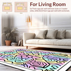 Abstract Kaleidoscope Pastel Pattern Rug