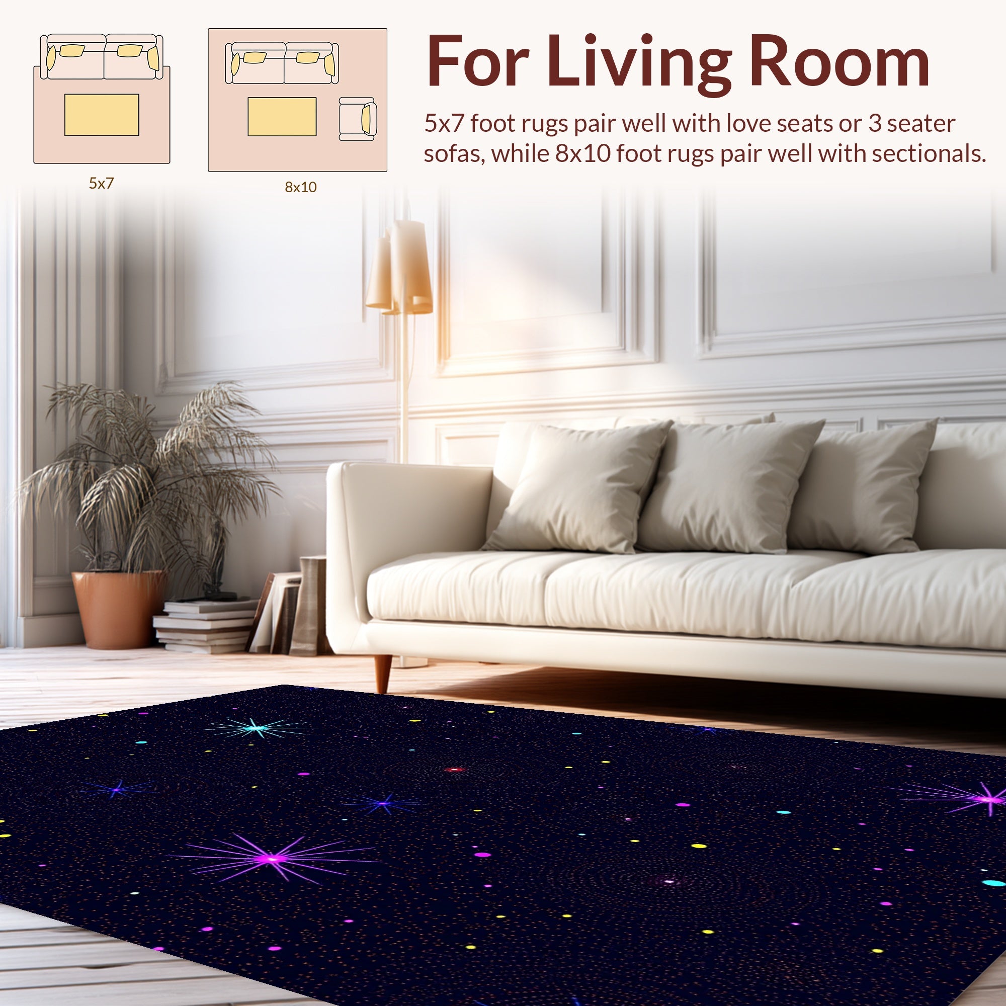 Cosmic Starburst Pattern Rug