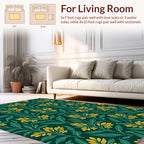 Vintage Botanical Floral Pattern Rug