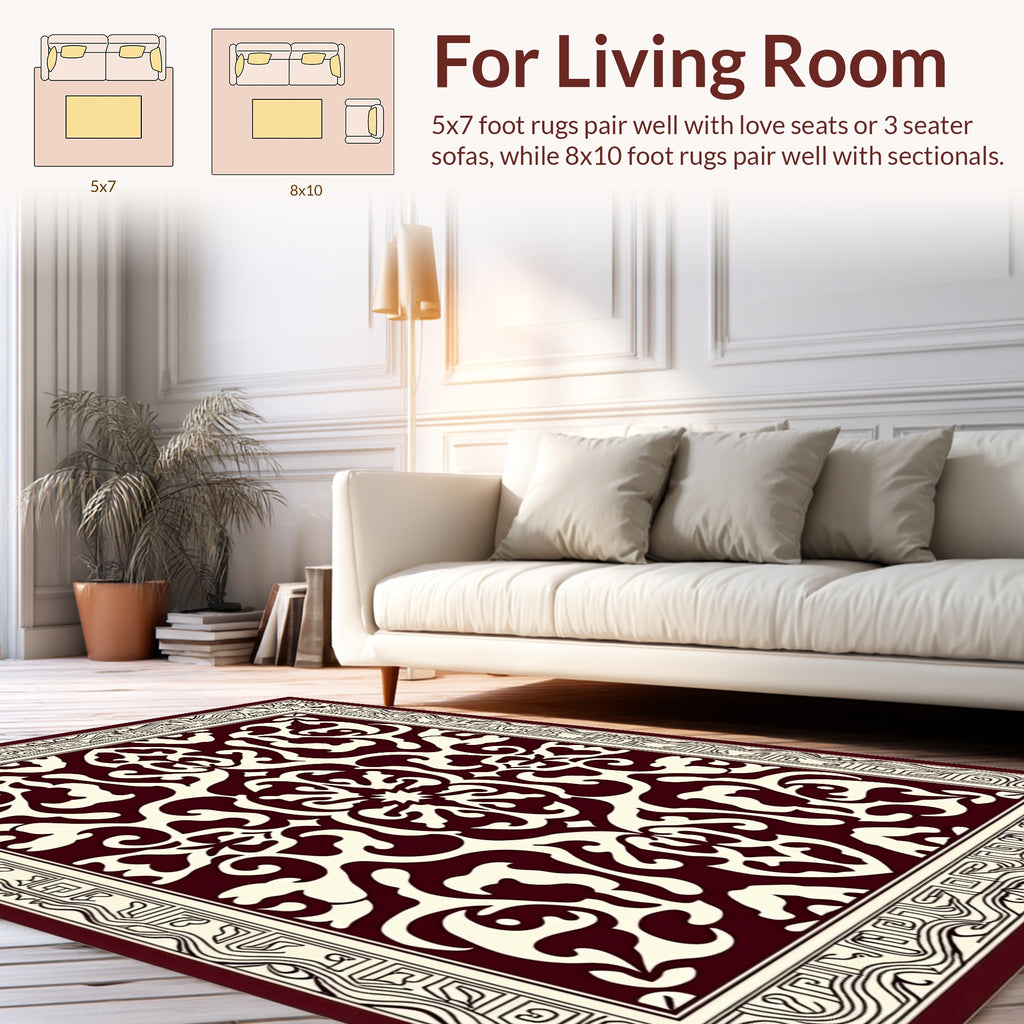 Ornate Jacobean Motif Classic Rug