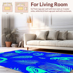 Bold Tropical Leaf Pattern Rug
