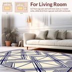 Geometric Lines Intersecting Squares Pattern Rug