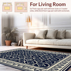 Geometric Pattern With Circular Motifs Rug