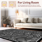 Abstract Wavy Line Pattern Design Rug