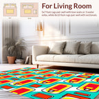 Graphic Pop Art Food Tin Pattern Rug