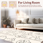Abstract Outline Figures Pattern Design Rug