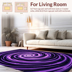 Purple Galaxy Swirl Pattern Rug