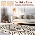 Abstract Geometric Line Art Pattern Rug