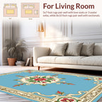 Ornate Floral Bordered Design Rug