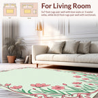 Floral Pink Border Design Rug