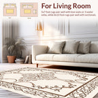Ornate Floral Scrollwork Motif Rug