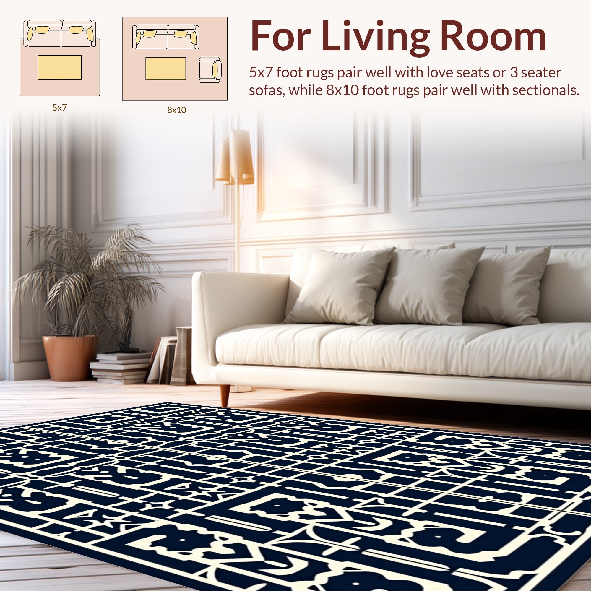 Intricate Graphic Pattern Design Rug