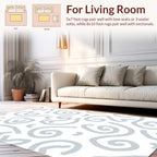 Abstract Swirls Lines Pattern Rug