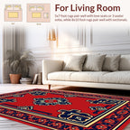 Red Floral Vine Traditional Rug