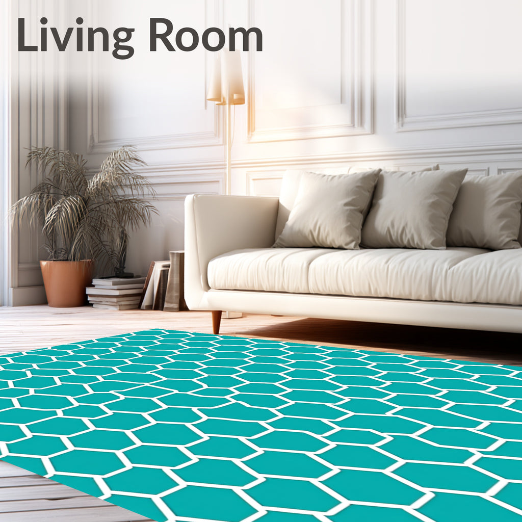 Geometric Hexagon Pattern Rug