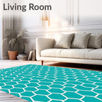 Geometric Hexagon Pattern Rug