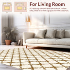 Golden Retriever Patterned Lattice Rug