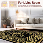 Vintage Floral Frame And Centerpiece Rug