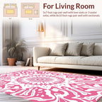 Pink Abstract Mandalas Rug
