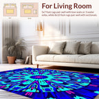 Bold Symmetry Geometric Mandala Design Rug