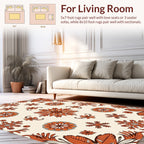 Intricate Floral Mandala Pattern Rug