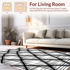 Bold Intersecting Line Pattern Rug