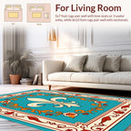 Fleur De Lis Floral Border Design Rug