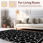 Organic Hexagonal Net Design Rug