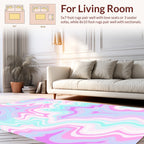 Pastel Swirl Abstract Design Rug
