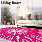 Radiant Sunburst Pattern Art Rug