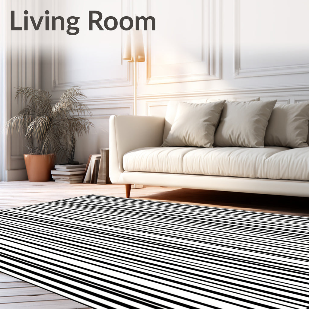 Bold Contemporary Vertical Stripes Rug