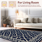 Ornate Lattice and Vine Geometric Design Rug