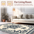 Classic Floral Medallion Border Design Rug