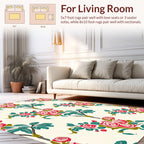 Charming Floral Tree Branch Pattern Rug