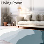 Misty Blue Mountain Layers Rug