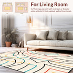 Abstract Flowing Lines Pattern Rug