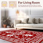Ornate Floral Sun Pattern Rug