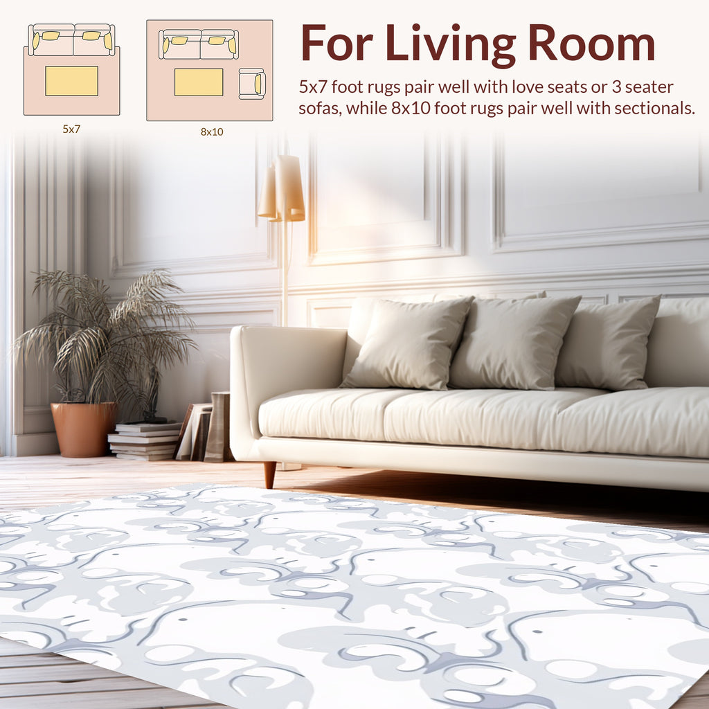 Abstract Organic Fluid Pattern Rug