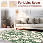 Green Floral Mandala Pattern Design Rug