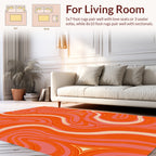 Retro Swirl Wave Pattern Rug