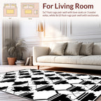 Mono Geometric Lattice Pattern Design Rug