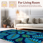 Tropical Leaf Pattern Design Rug
