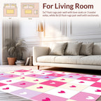 Sweet Heart Patterned Pastel Rug