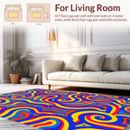Vibrant Swirls Pattern Rug