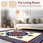 Bold Floral Sunburst Pattern Rug