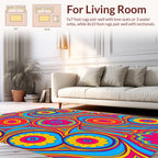 Psychedelic Floral Swirl Pattern Rug