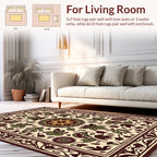 Floral Mandala Inspired Cream Rug