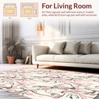 Abstract Flamingo Floral Pattern Rug
