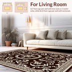 Ornate Floral Scrollwork Pattern Rug